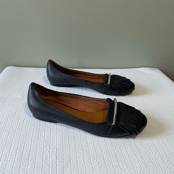 Franco Sarto Black Leather Loafers, size 8.5 - Picture 2 of 8